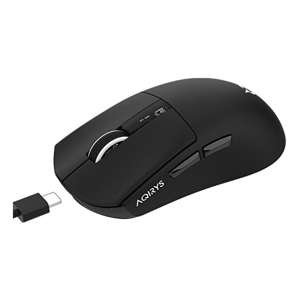 Aqirys Zephyr OLED Ekranlı Kablosuz Simetrik Oyuncu Faresi Siyah