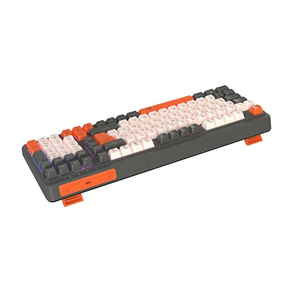 Lecoo GK104 RGB Bluetooth 2.4 GHz Kablosuz Kablolu Şarjlı Membran Türkçe Q Oyuncu Klavyesi