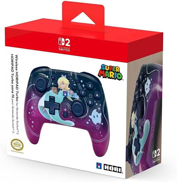 Hori Switch 2 Horipad Turbo Rosalina Universe Kablosuz Oyun Kolu