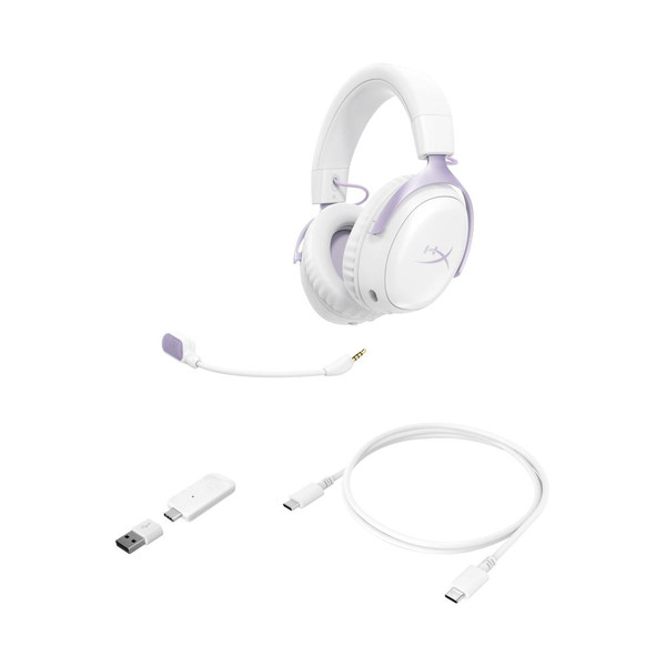 Hyperx Cloud III S D95DFAA Kablosuz Oyuncu Kulaklığı Beyaz Lavanta