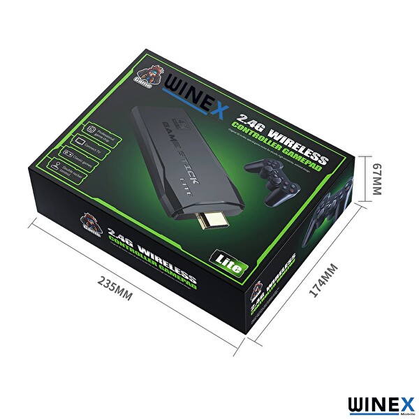 Winex Arcade Yeni 4KHD Retro Game Stick 90'lı Yıllar Atari Makinesi Oyunları 20000 Oyun Konsolu