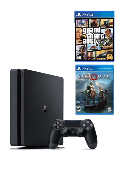 Sony Playstation 4 Slim 500 GB Oyun Konsolu - GTA 5 - God Of War (İthalatçı Garantili)