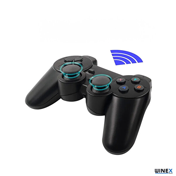 Winex 64 GB 10000 Oyunlu 4K Android TV Stick ve Retro Siyah Oyun Konsolu