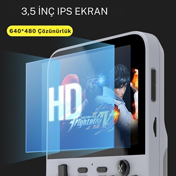 Cosmostech D007 Plus Android HD IPS 3.5 Ekran -10.000+ Oyunlu Taşınabilir Retro El Atarisi Game Oyun Konsolu Gold