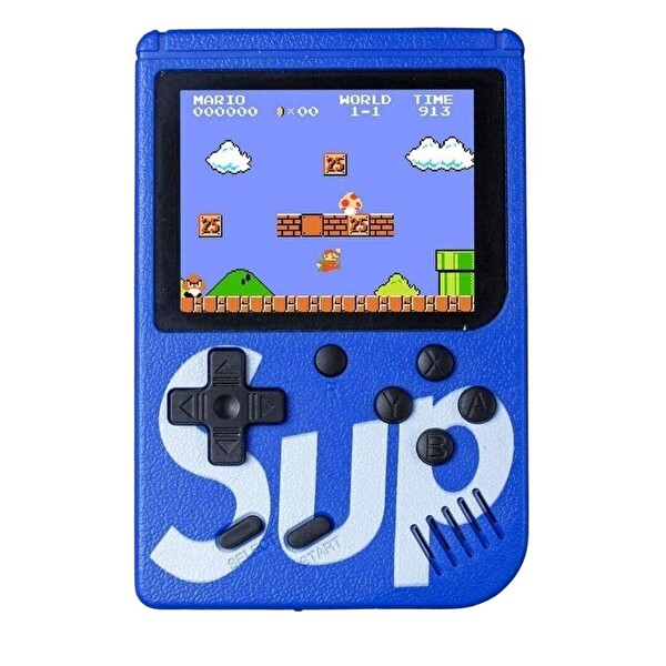 Cosmostech Sup Game Box Plus 400 Oyunlu Taşınabilir Mario Oyunlu Retro El Atarisi Mavi