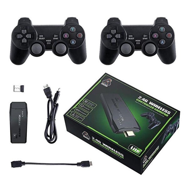 Cosmostech
										Cosmostech 4K Ultra HD Game Stick Lite Retro Atari Video Oyunlu Gaming Oyun Konsolu - 2.4G Kablosuz Çift Kollu Gamepad