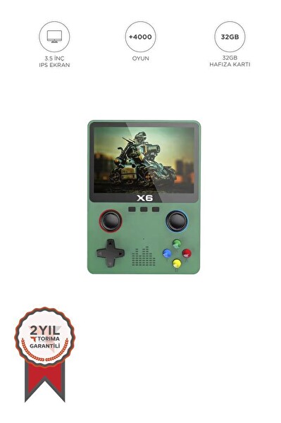 Torima X6 Yeşil 4000+ Klasik Oyunlu 3.5