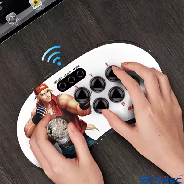 ScHitec 4K Arcade 10000 Retro Oyunlu 2 Kablosuz Joystickli Oyun Konsolu