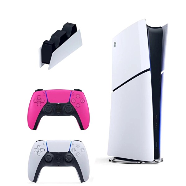 Sony Playstation 5 Slim Digital + 2. Pembe Dualsense + Şarj İstasyonu (İthalatçı Garantili)