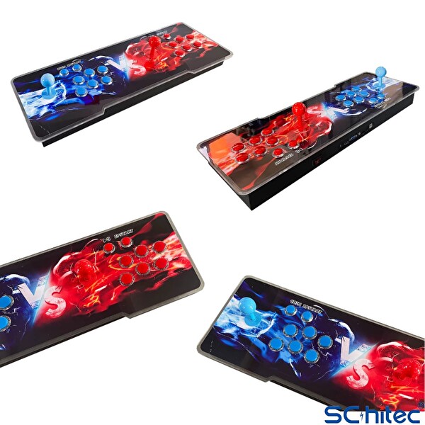 ScHitec 4K HD 3D Gamebox Arcade 48 Emülatörlü Pandora 42000 Oyunlu TV Bağlanan Atari Makinesi Oyun Konsolu