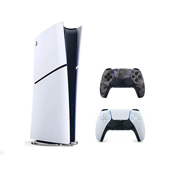 Sony Playstation 5 Slim Dijital + 2. Kamuflaj Dualsense PS5 Kol (İthalatçı Garantili)