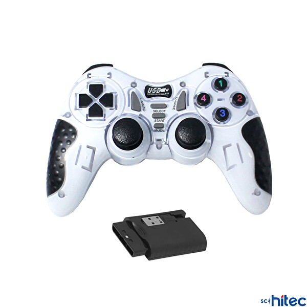 ScHitec 7in1 PC-PS2-PS2-PS3-PC360-TV-TVBoxAndroid Cihazlar ile Uyumlu Kablosuz Gamepad Beyaz