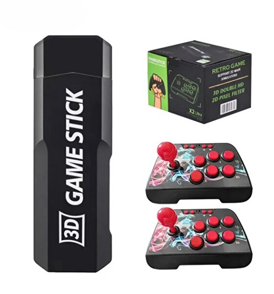Konsolplus X2 Ultra Gamestick ve 02 Arcade Joystick 64G B 20.000 Oyun