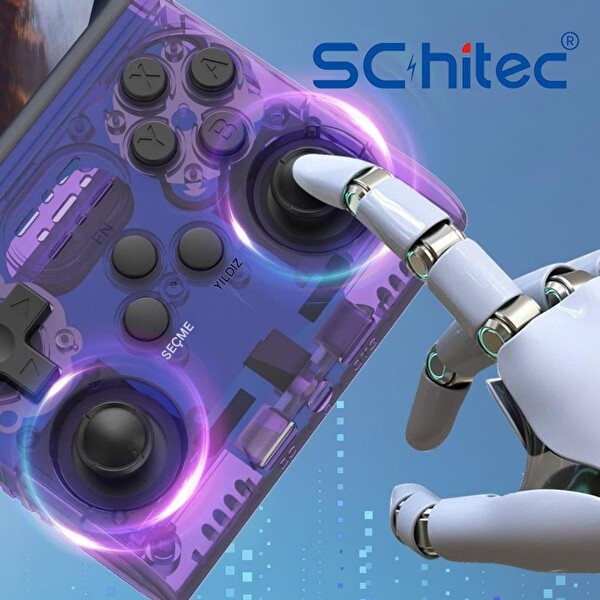 Schitec Retro Arcade R40S Pro Taşınabilir El Atari Konsolu 30.000 Oyunlu 98 GB Kırmızı