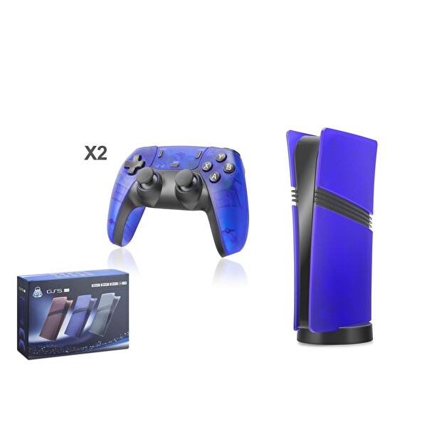 Hadron GS5 Ultra PS2- PSP-PS1 128 GB Çift GamePad Mavi Retro Oyun Konsolu