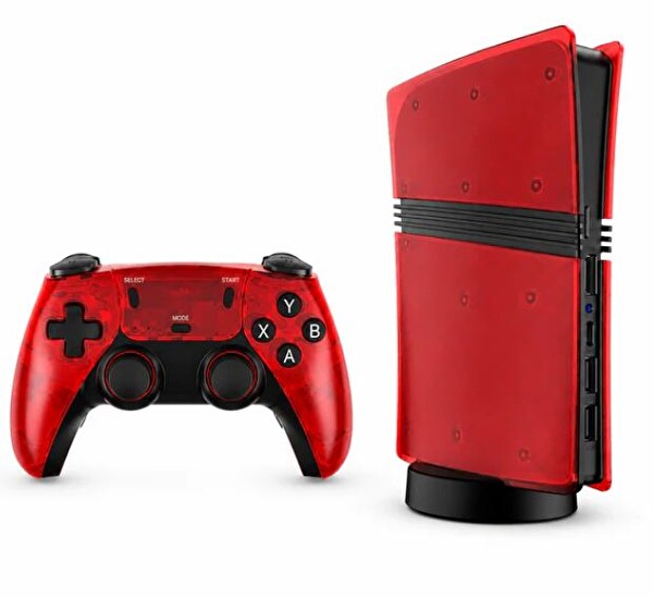Hadron GS5 ULTRA PS2- PSP- PS1 128 GB Çift GamePad Kırmızı Retro Oyun Konsolu