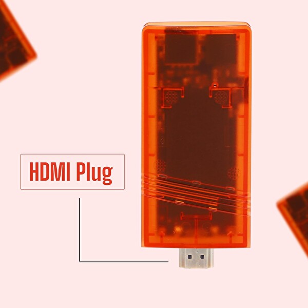 Hadron GS5 Mini Stick HDMI Çift GamePad 64 GB Kırmızı Retro Oyun Konsolu