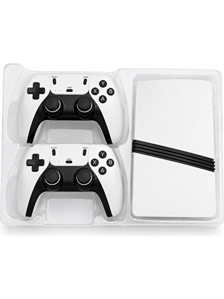 Hadron GS5 PRO HDMI Çift GamePad Seti 128 GB Hafıza Kartlı Beyaz Retro Oyun Konsolu