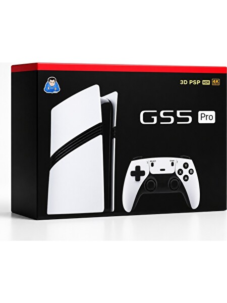 Hadron GS5 PRO HDMI Çift GamePad Seti 128 GB Hafıza Kartlı Beyaz Retro Oyun Konsolu
