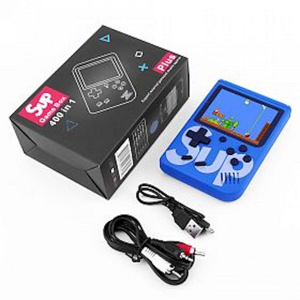 Cosmostech Sup Game Box Retro El Konsolu - 400 Oyunlu TV Bağlantılı 2 Kişilik Mavi