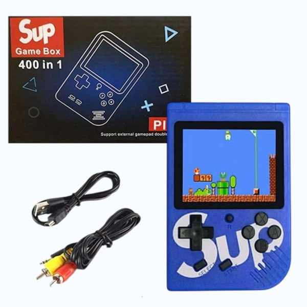 Cosmostech Sup Game Box Retro El Konsolu - 400 Oyunlu TV Bağlantılı 2 Kişilik Mavi