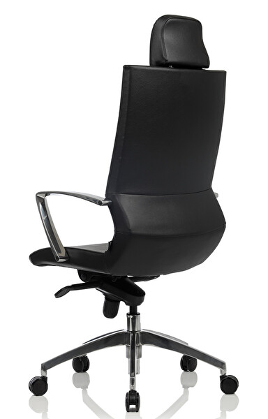 Bürosit Omega 9 Başlıklı Siyah Yönetici Koltuğu