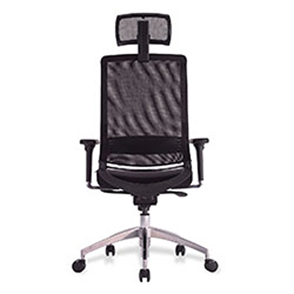 Bürosit Reflex 9 Başlıklı Alüminyum Siyah Yönetici Koltuğu