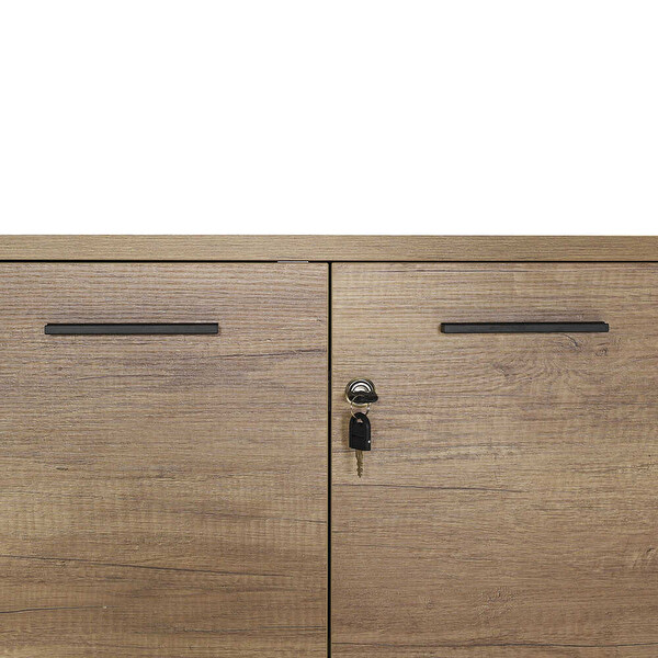 Adore Mobilya Newyork 2 Katlı Kilitli 2 Kapaklı Tori Kitaplık