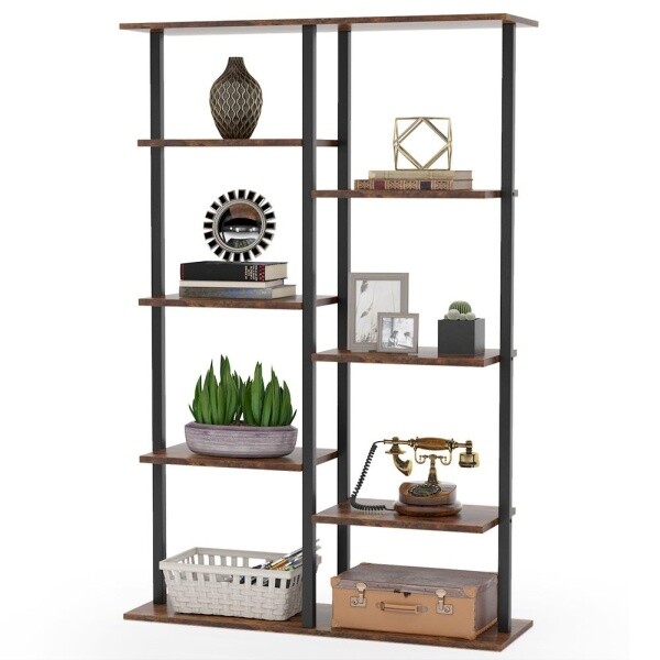 Zizuva Tasarım 155x80x30 CM Ceviz Raflı Düzenleyici ve Kitaplık