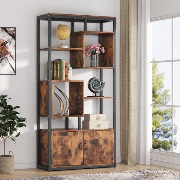 Zizuva Özel Tasarım 180x80x30 CM Ceviz Dolaplı Ev Ofis Kitaplık ve Düzenleyici