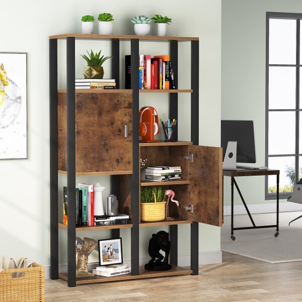 Zizuva 160x90x30 CM Modern Tasarım Ceviz Kitaplık ve Raf Sistemi