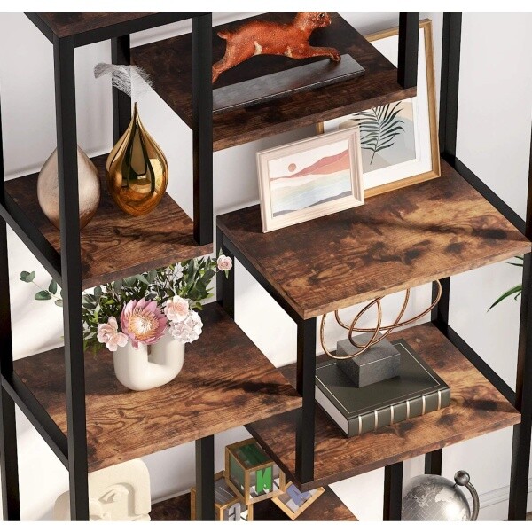 Zizuva Tasarım 100x30x180 CM Raflı Ceviz Düzenleyici ve Kitaplık