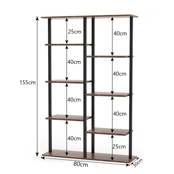 Zizuva Özel Tasarım 80x30x155 CM Raflı Beyaz Ev Ofis Kitaplık