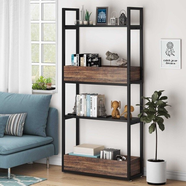 Zizuva Tasarım 65x30x160 CM Ceviz Sandıklı Düzenleyici