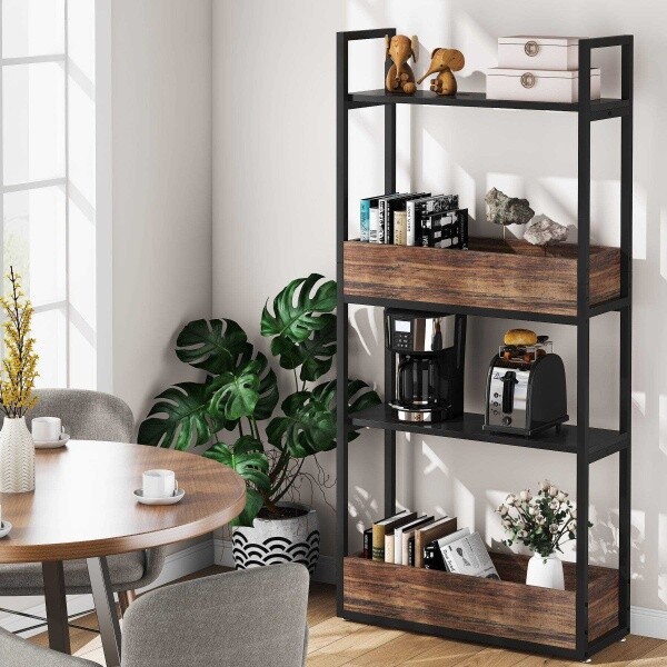 Zizuva Tasarım 65x30x160 CM Ceviz Sandıklı Düzenleyici