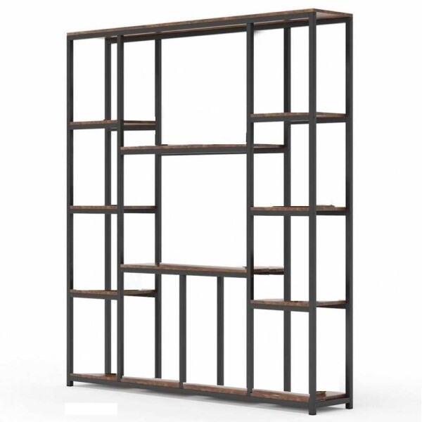 Zizuva Tasarım 150x30x180 CM Ceviz Kitaplık ve Düzenleyici