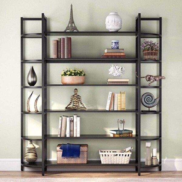 Zizuva Tasarım 165x30x180 CM Siyah Modern Kitaplık Modeli