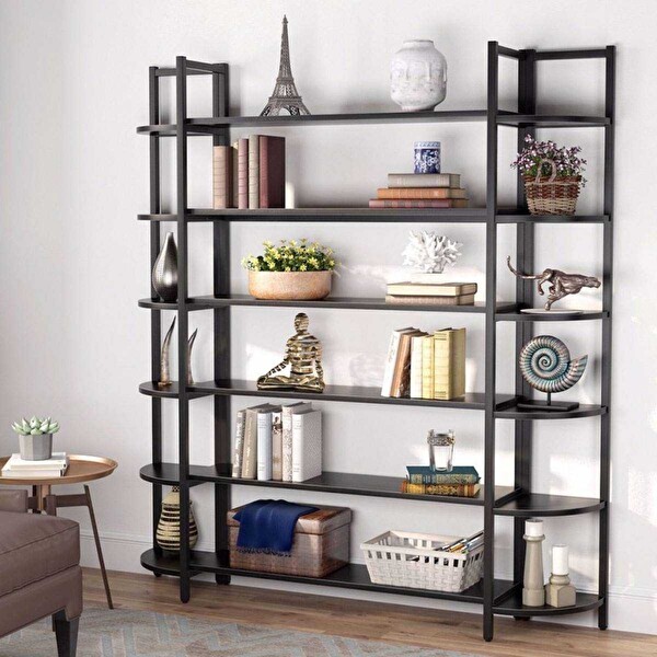 Zizuva Tasarım 165x30x180 CM Siyah Modern Kitaplık Modeli
