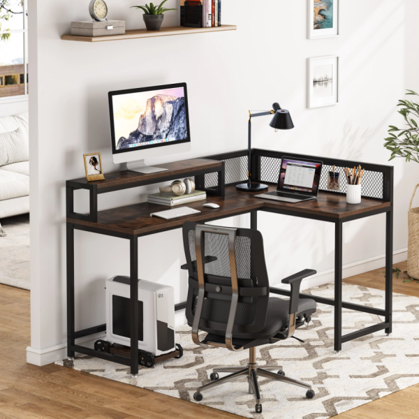 Zizuva Tasarım 50x95 CM Ceviz L Çalışma Masası