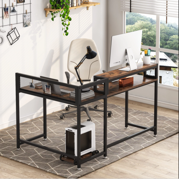 Zizuva Tasarım 50x95 CM Ceviz L Çalışma Masası