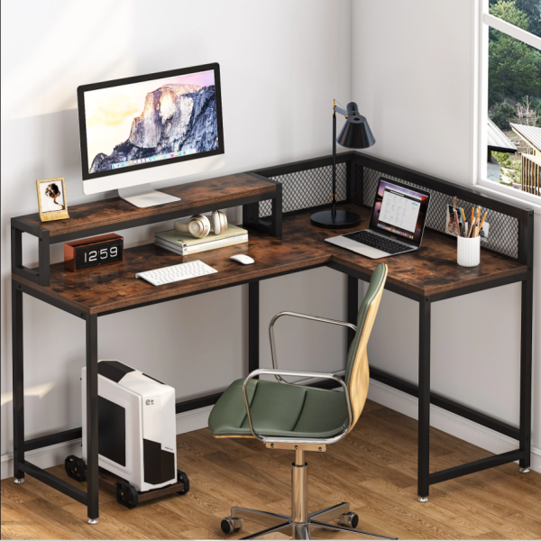 Zizuva Tasarım 50x95 CM Ceviz L Çalışma Masası