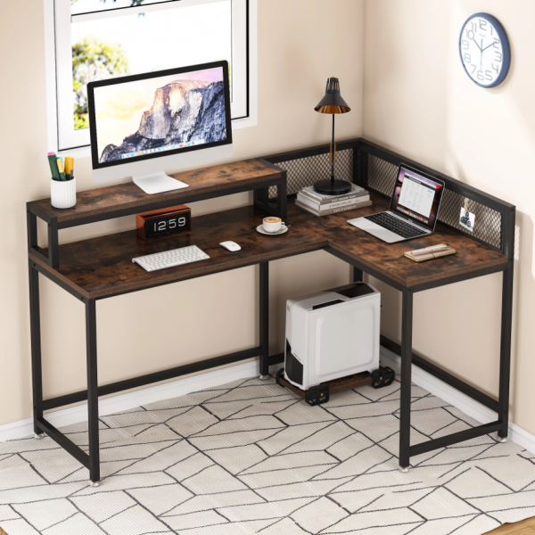 Zizuva Tasarım 50x95 CM Ceviz L Çalışma Masası