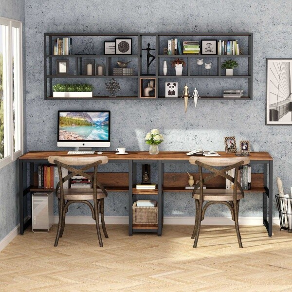 Zizuva Tasarım 200x75x60 CM 2 Kişilik Çalışma Masası