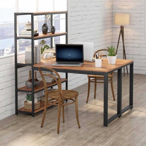Zizuva Tasarım 200x75x60 CM Bölmeli ve Raflı Çalışma Masası