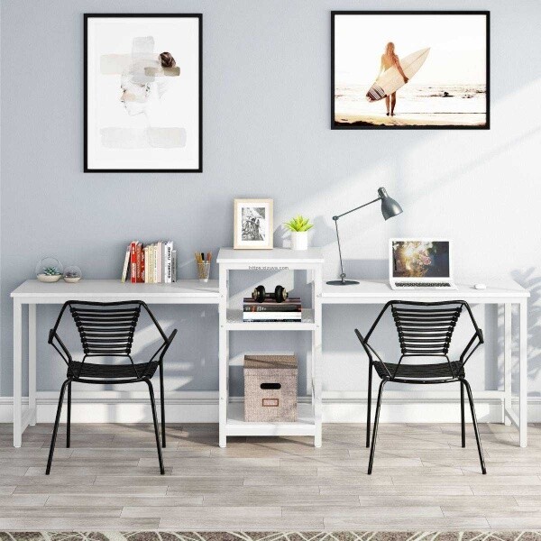 Zizuva Tasarım 250x75x60 CM İki Bölmeli Çalışma Masası