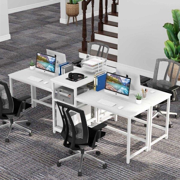 Zizuva Tasarım 250x75x60 CM İki Bölmeli Çalışma Masası
