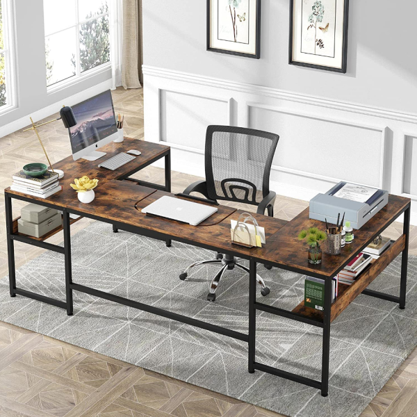 Zizuva Tasarım 210x50x75 CM Ceviz Çizim ve Bilgisayar Masası