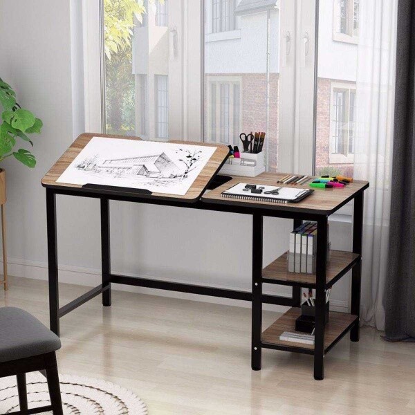 Zizuva Tasarım 140x75x60 CM Ayarlanabilir Mimar Çizim ve Çalışma Masası