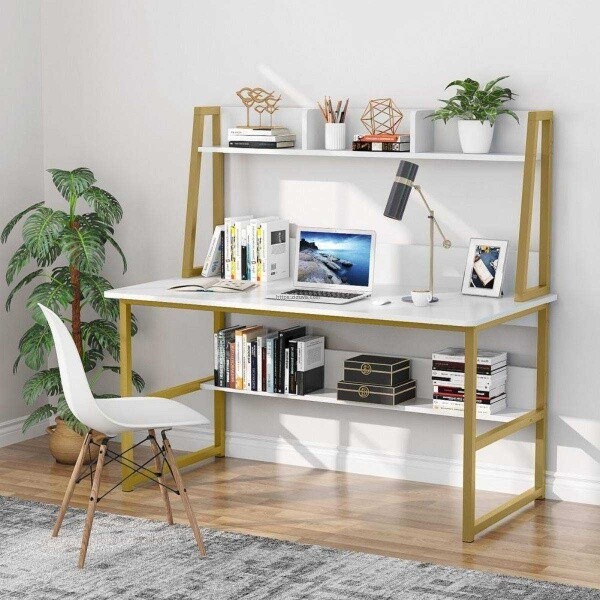 Zizuva Tasarım 120x140x60 CM Gold Bilgisayar ve Çalışma Masası