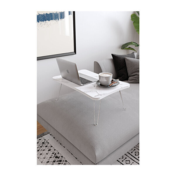 Zuesse Dizayn Taşınabilir Katlanır Yatak Koltuk Üstü Hasta Servis Laptop Bilgisayar Çalışma Sehpası Çok Renkli